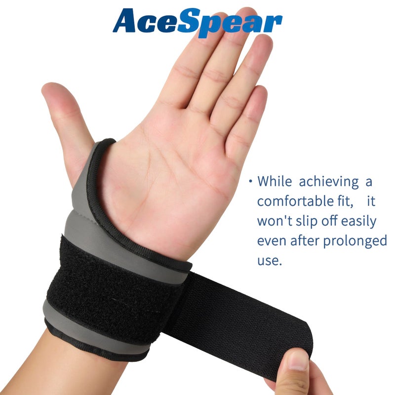 AceSpear Wrist Weights with Thumb Loops Lock for Men Women 1lb*2 2lbs*2 3lbs*2 Ankle Weights Weighted Gloves for Running Strength Training Walking Exercises (Gray, 1 lb x 2) - Image 5
